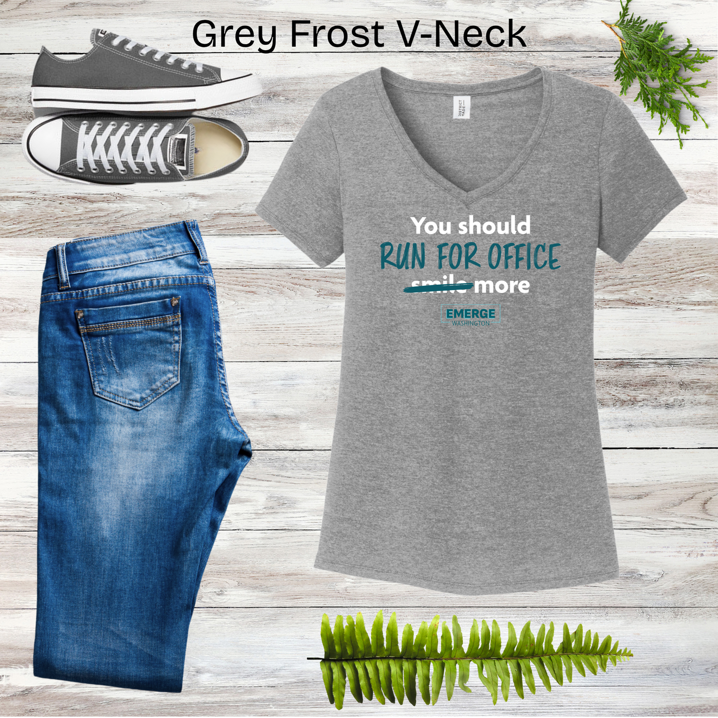 You Should Women's V-neck Emerge WA