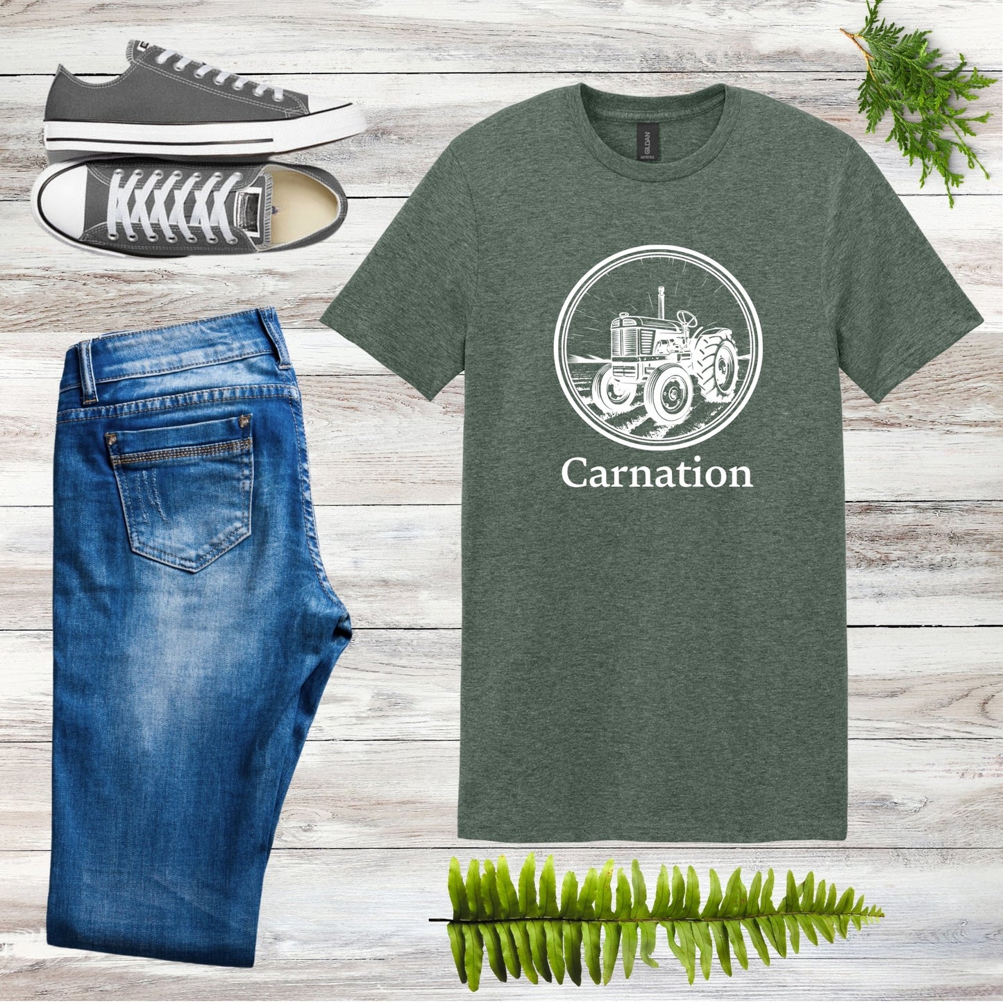 Carnation Tractor Tee