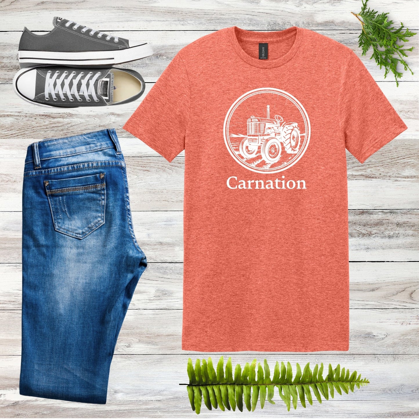 Carnation Tractor Tee