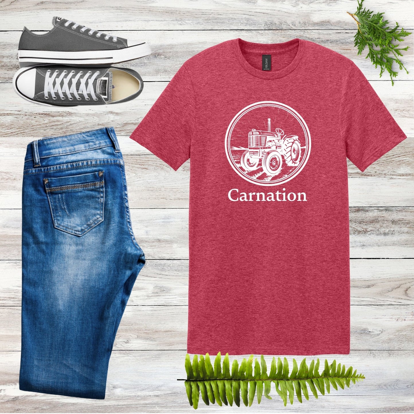 Carnation Tractor Tee