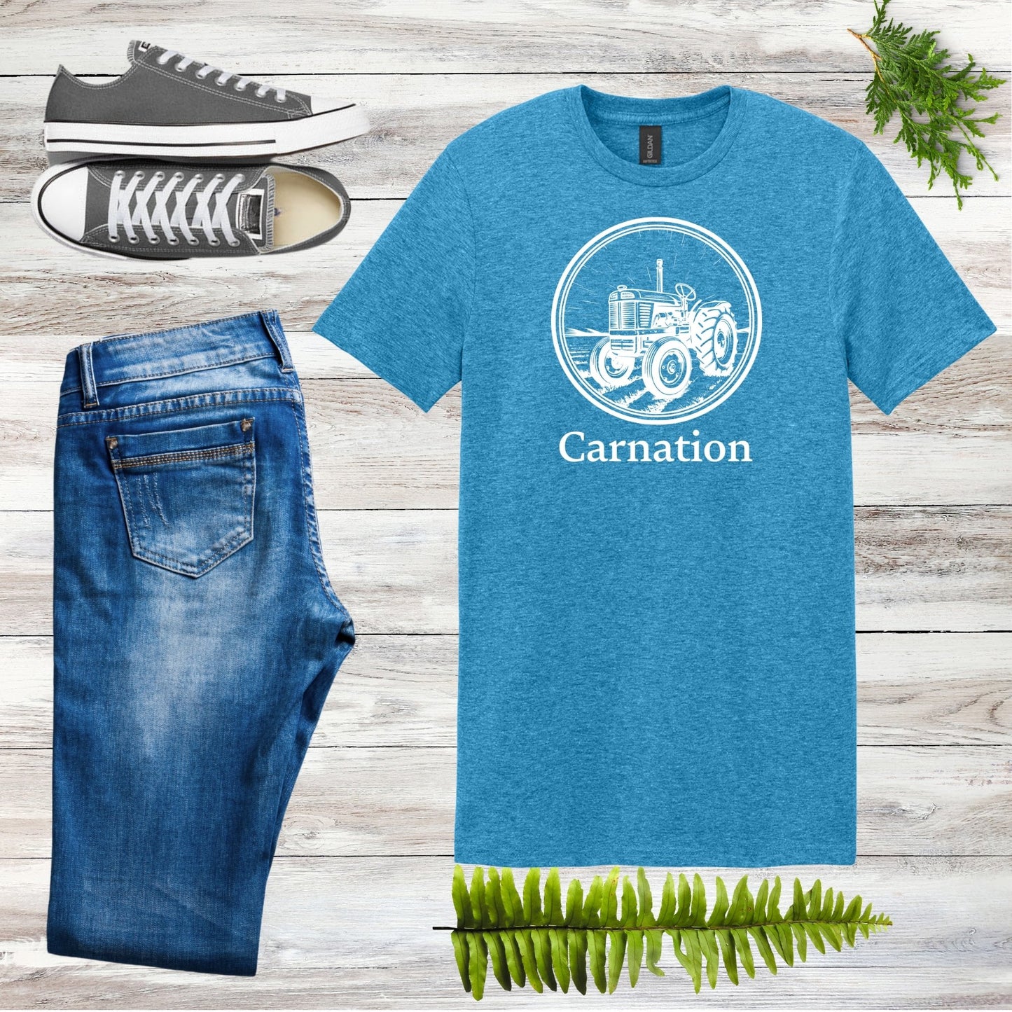 Carnation Tractor Tee
