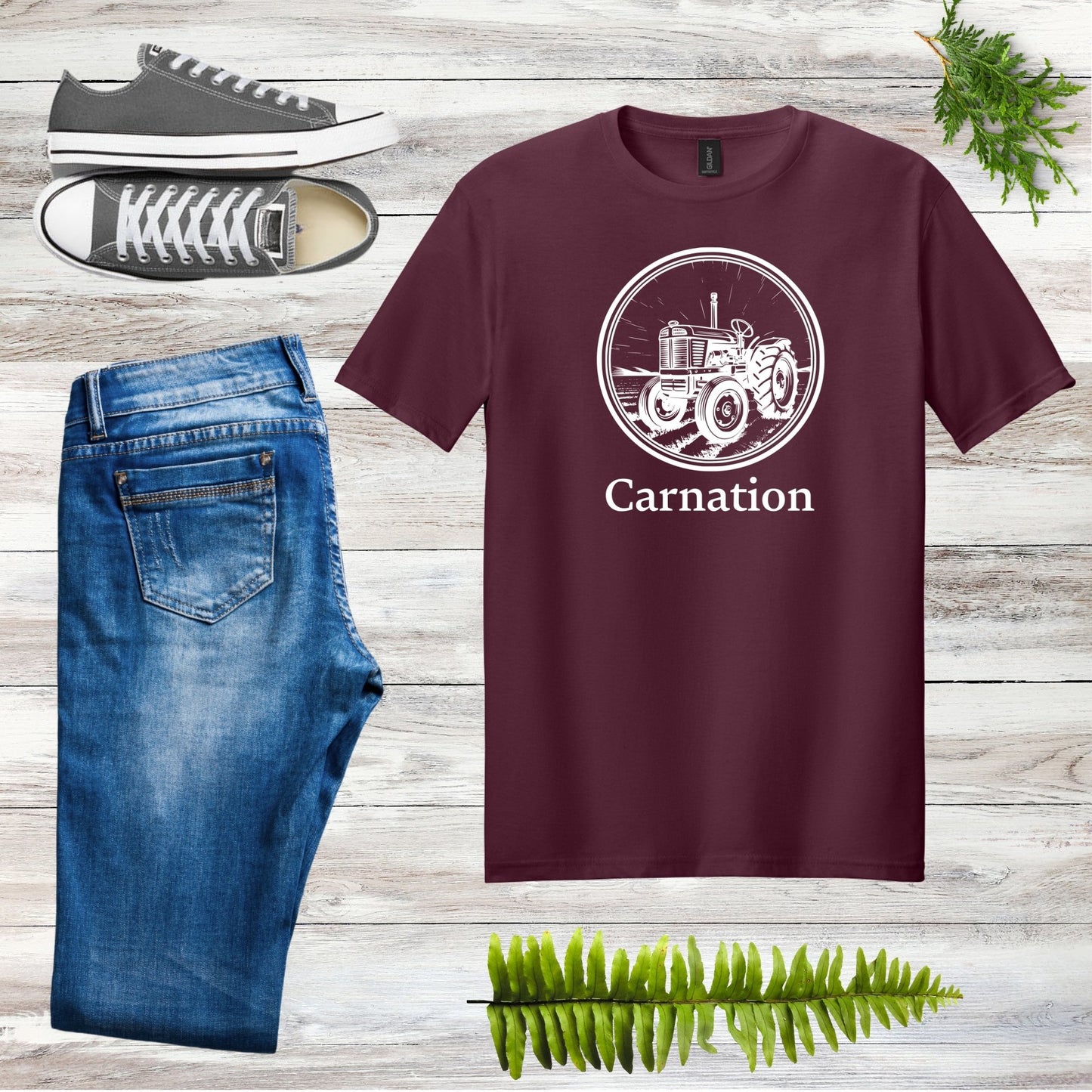 Carnation Tractor Tee