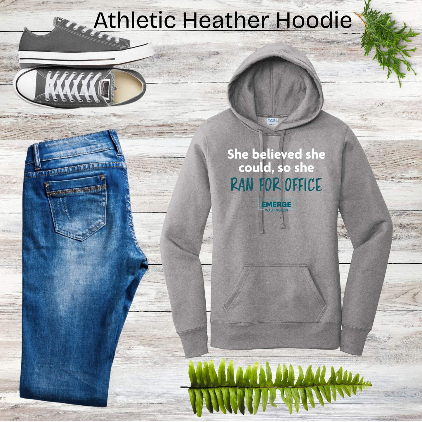 She Believed Women's Hoodie Emerge WA