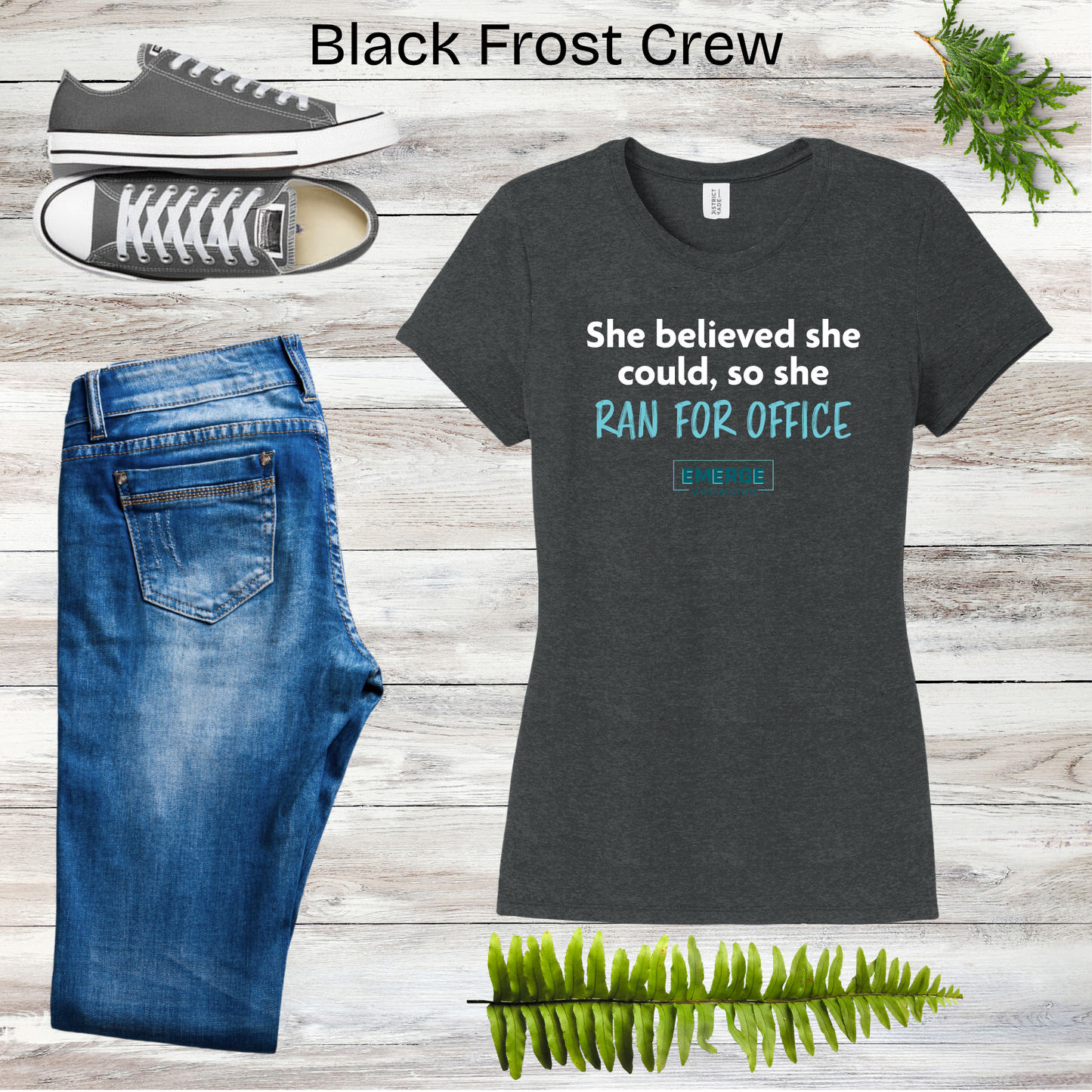 She Believed Women's Crewneck Emerge WA