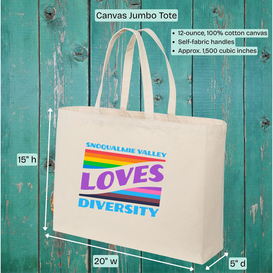 SnoValley Pride Loves Diversity Bright Totes