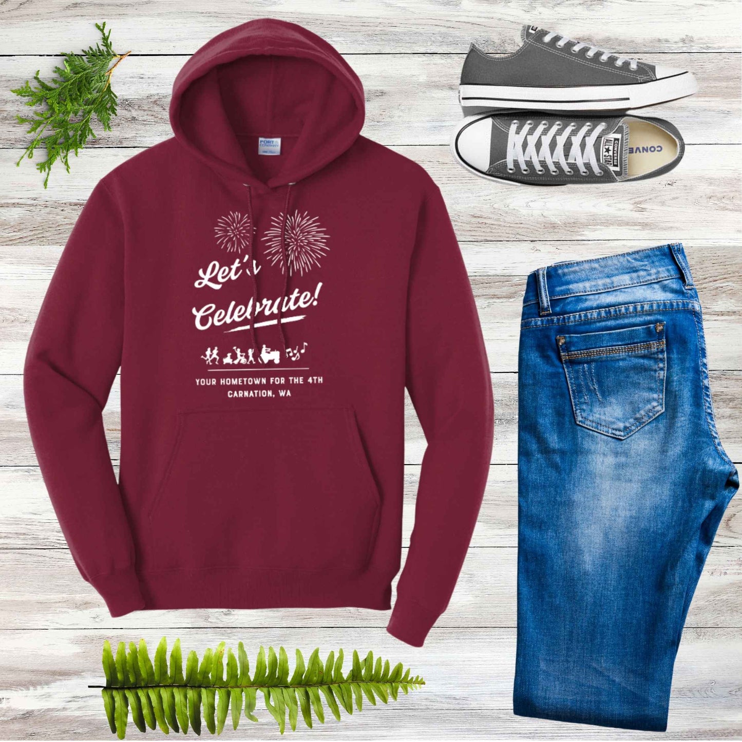 Carnation 4th of July Hoodie