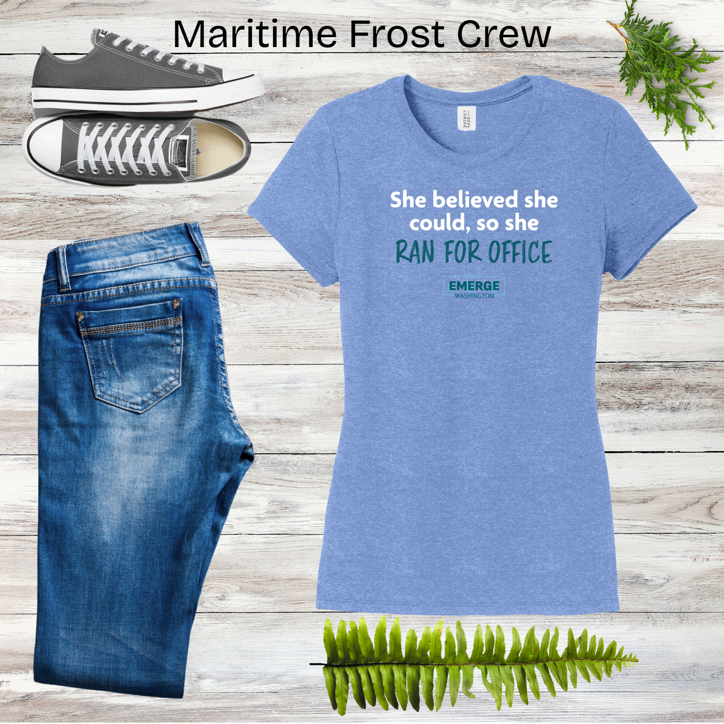 She Believed Women's Crewneck Emerge WA