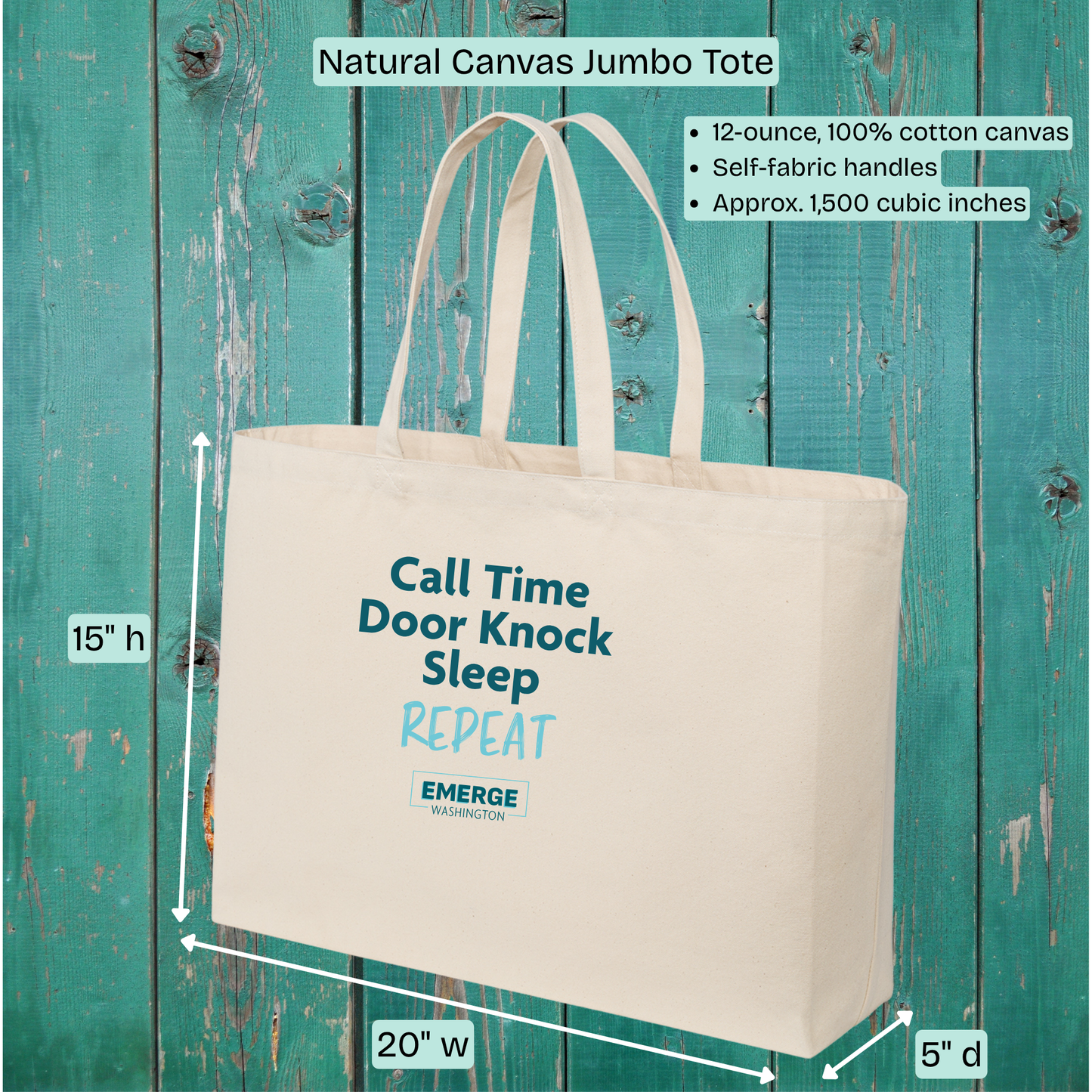 Call Time Tote Bag Emerge WA