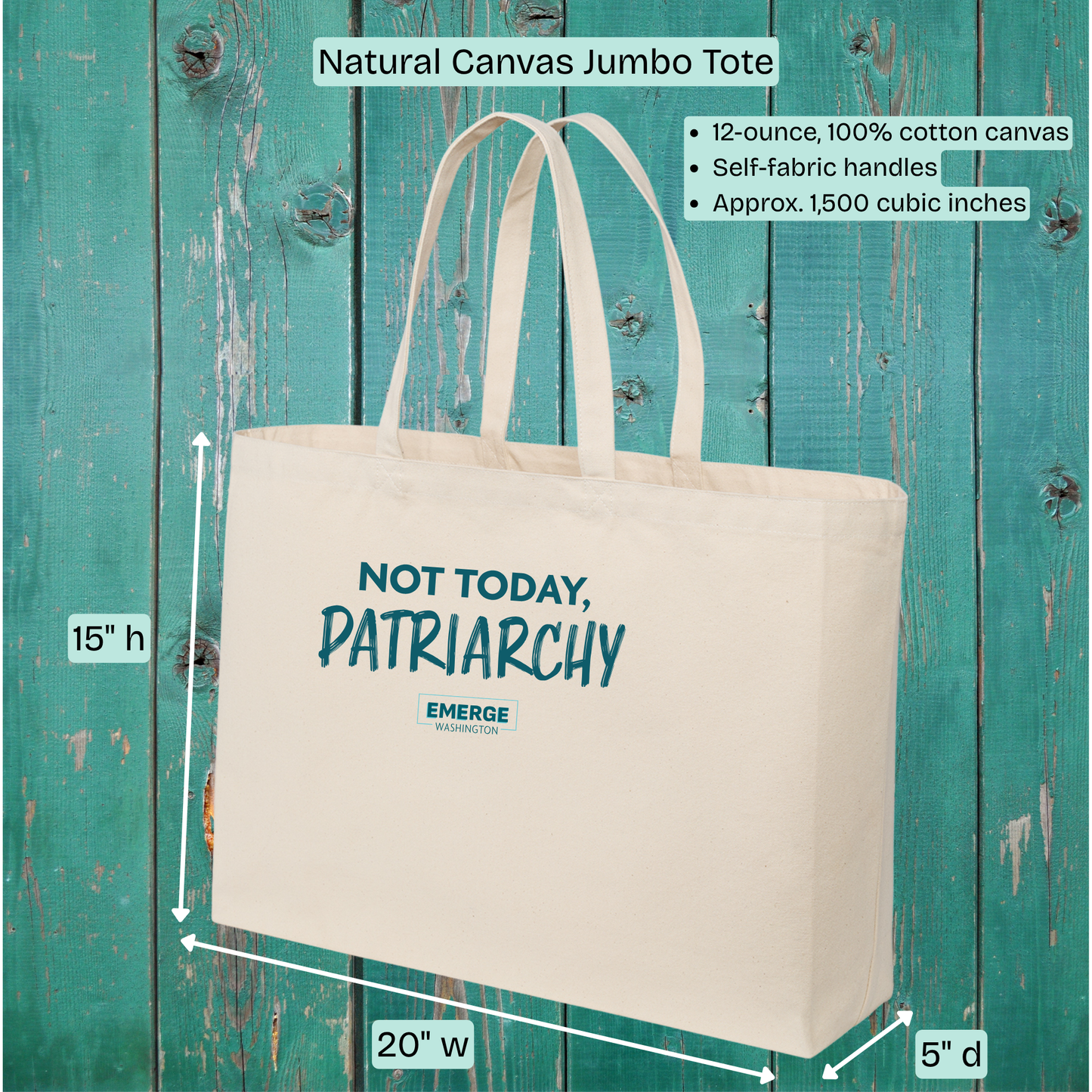 Not Today Tote Bag Emerge WA