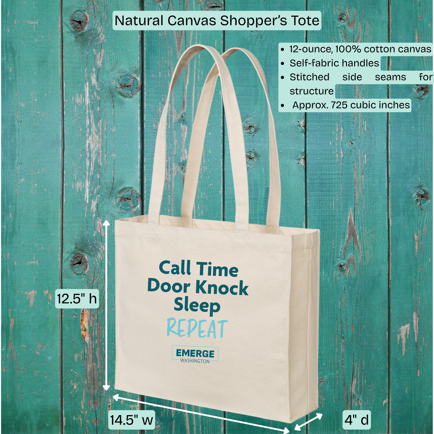 Call Time Tote Bag Emerge WA