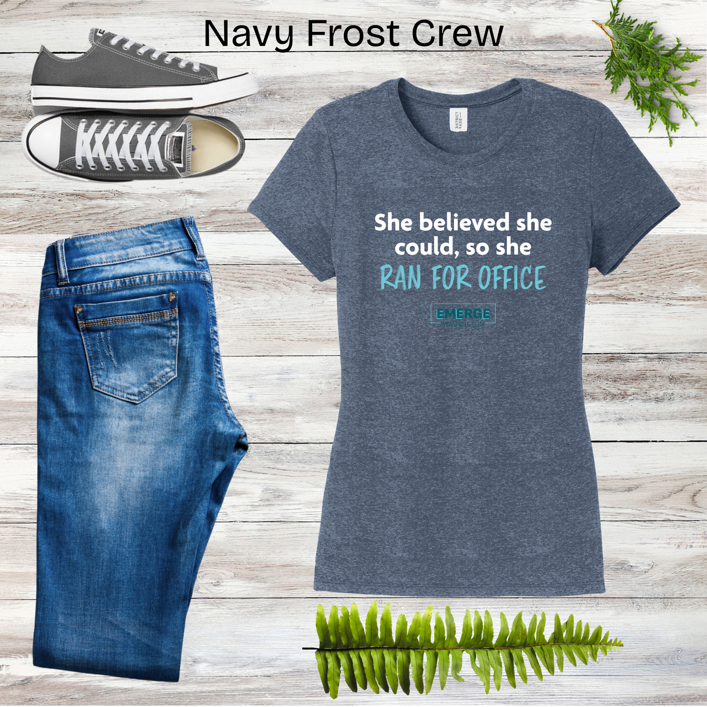 She Believed Women's Crewneck Emerge WA