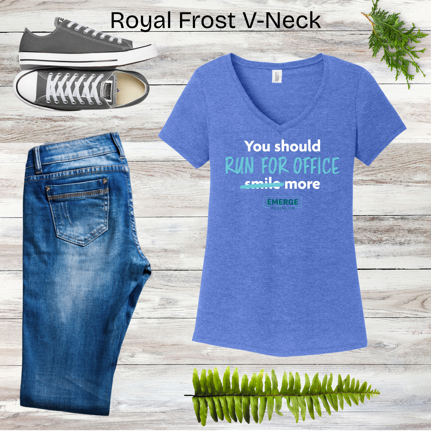 You Should Women's V-neck Emerge WA