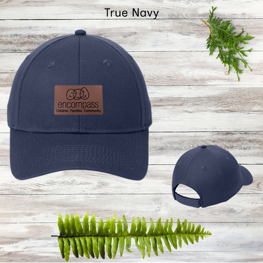 Encompass 6 Panel Twill Cap with Leather Patch