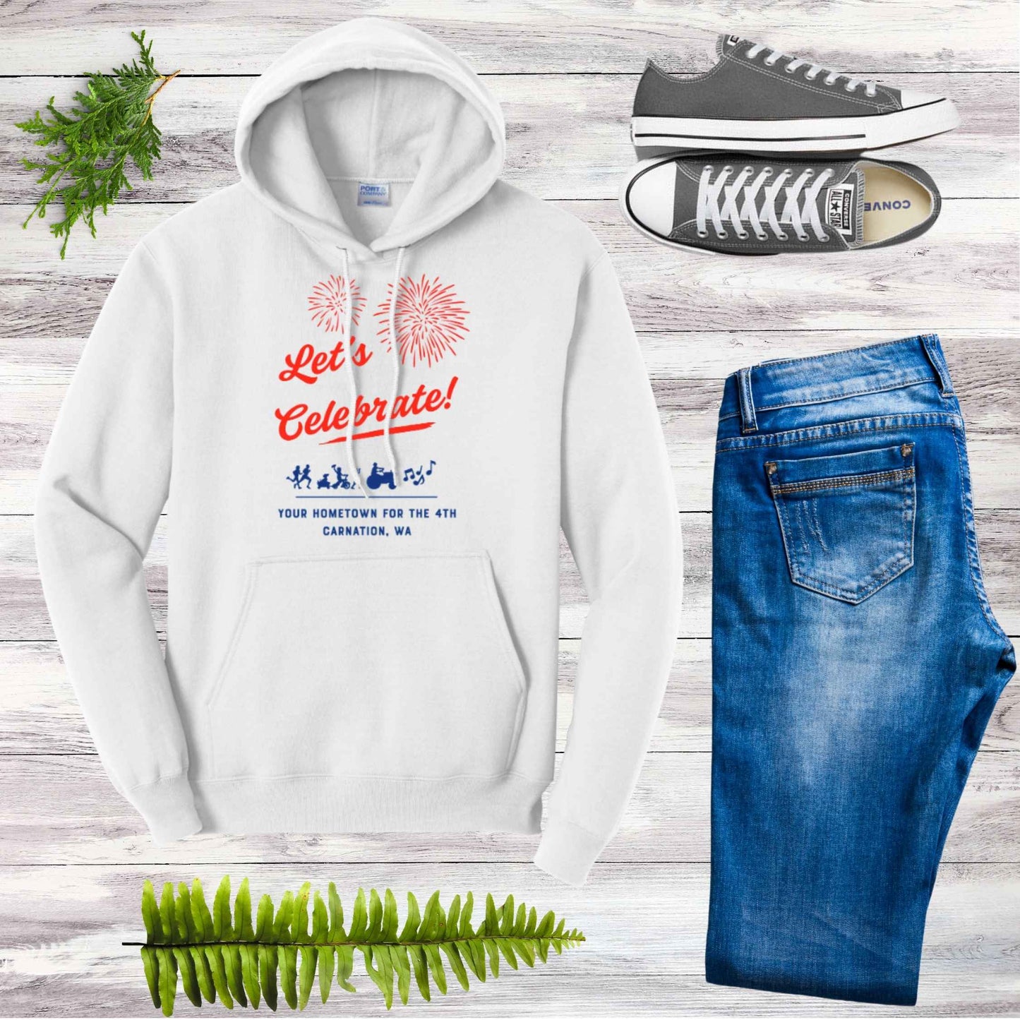 Carnation 4th of July Hoodie