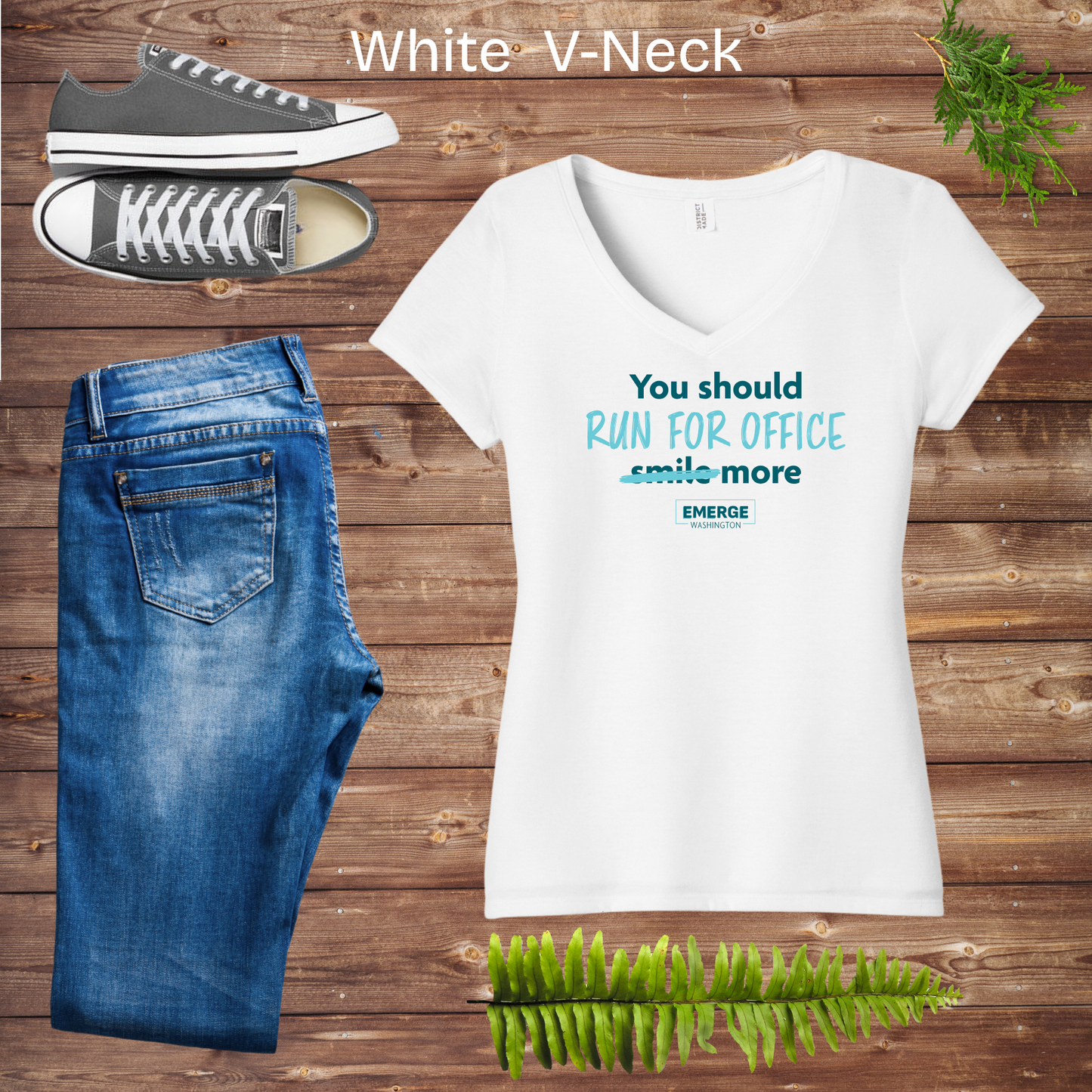 You Should Women's V-neck Emerge WA